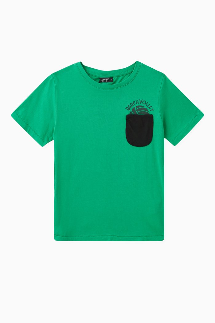 

Volleyball Mesh Pocket T-shirt in jersey, Green