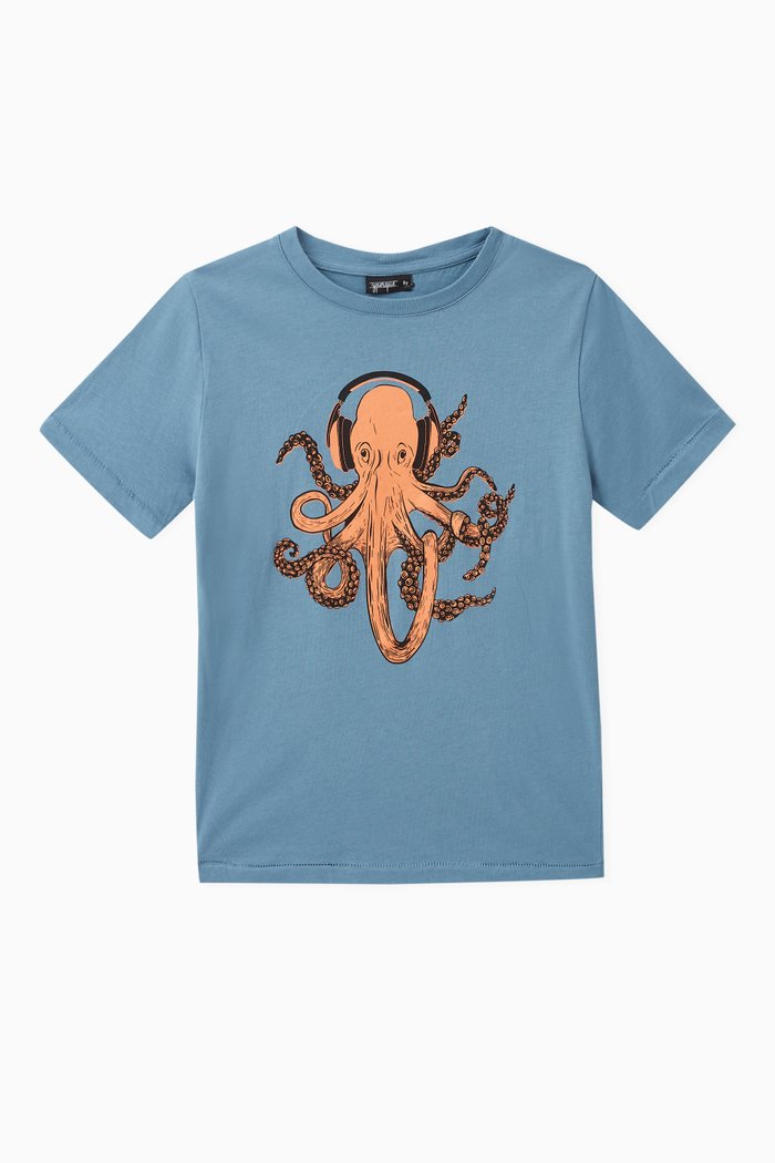 

Octopus T-shirt in Jersey, Blue