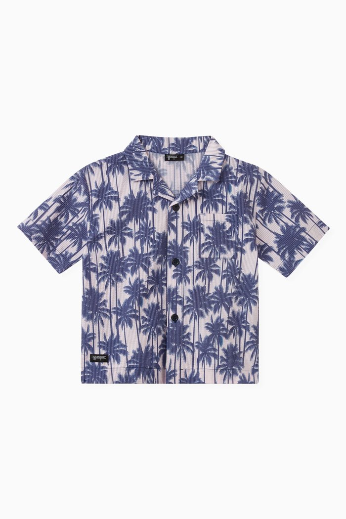 

Palms Wide Print Shirt in Cotton-blend, Multicolour
