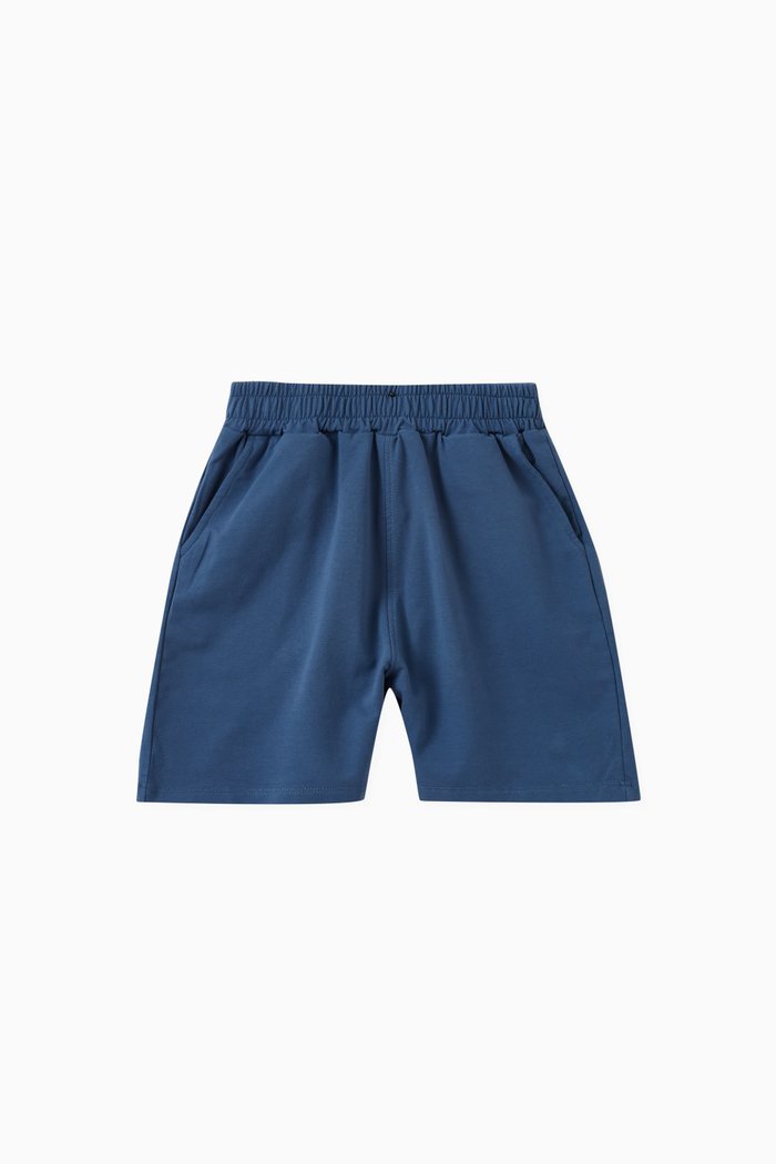 

Finger Skate Print Shorts in Cotton, Blue