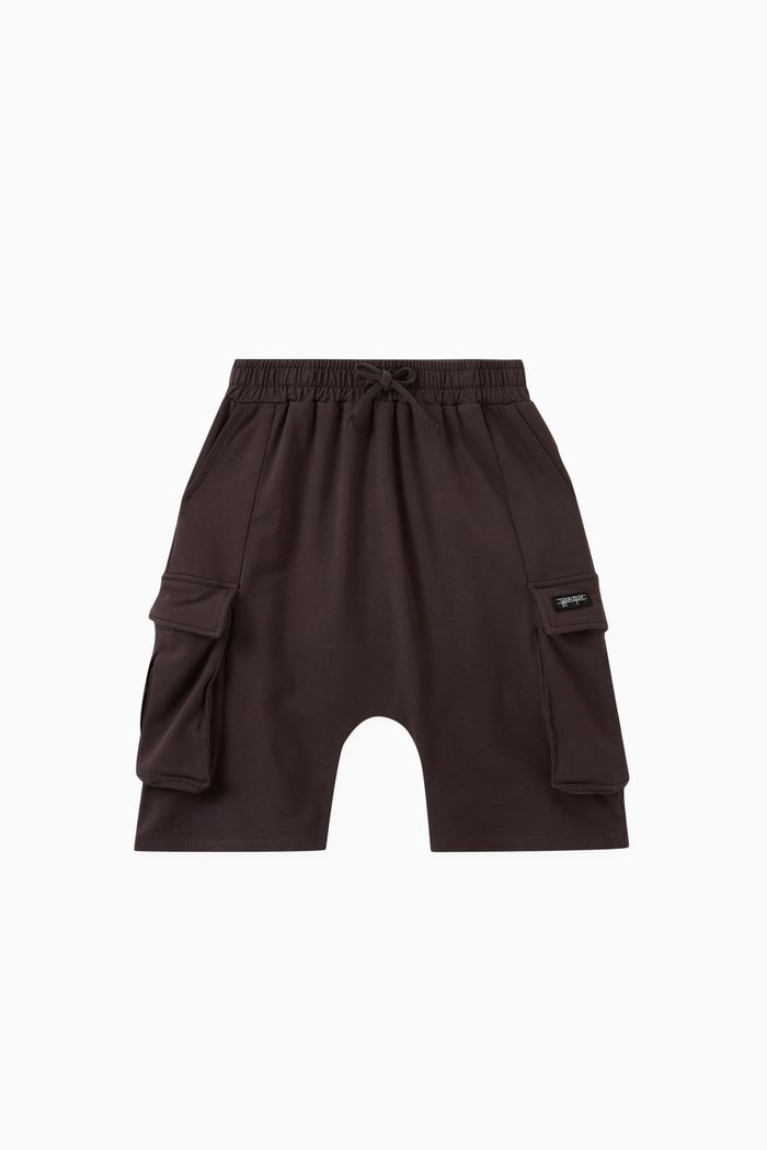 

Midi Logo Cargo Pants in Cotton, Black