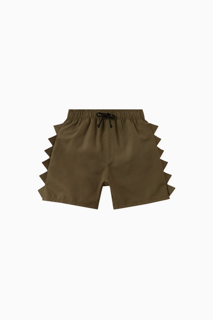 

Animal Spines Swim Shorts, Green