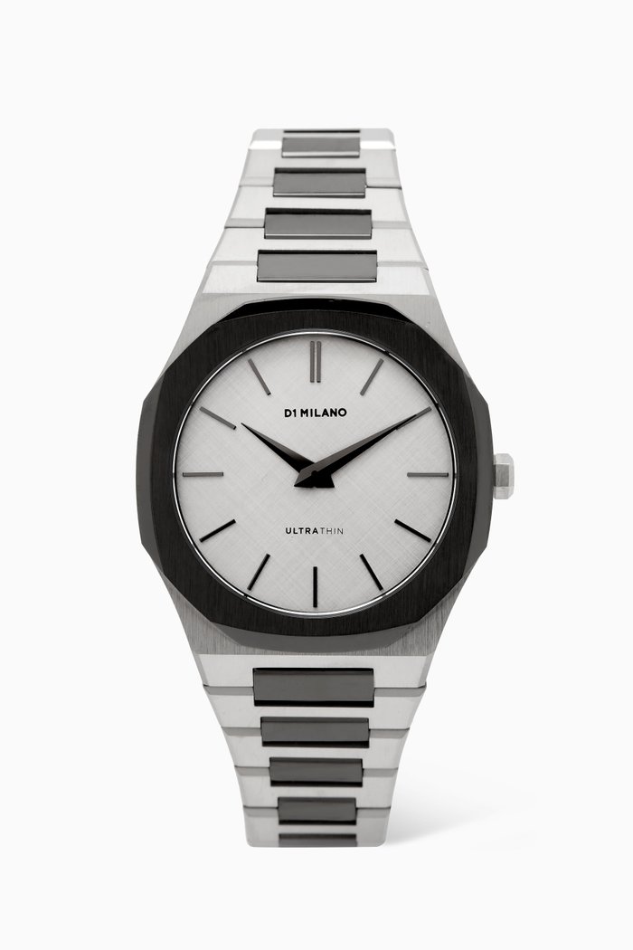 

Ultra Thin Bracelet Watch in Stainless Steel, 38mm, Silver