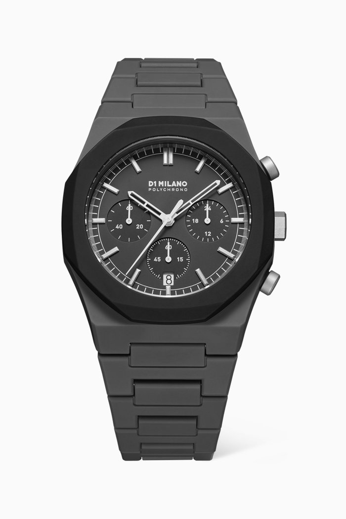 

Polychrono Watch in Stainless Steel, 40.5mm, Grey