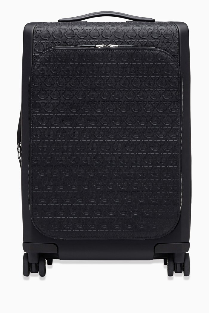 

Gancini Pattern Hand Luggage in Leather, Black