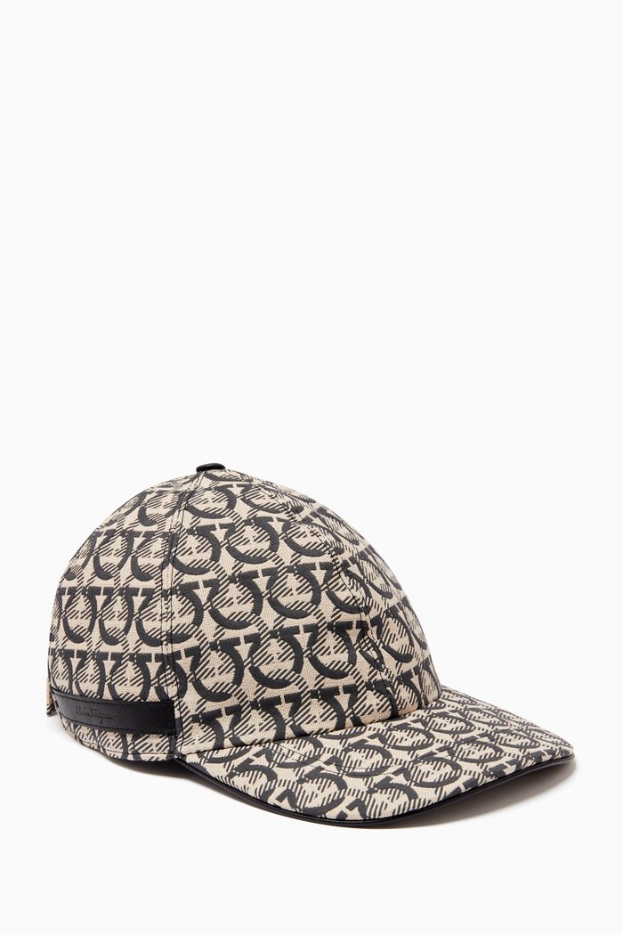 

Gancini Pattern Baseball Cap in Cotton, Multicolour