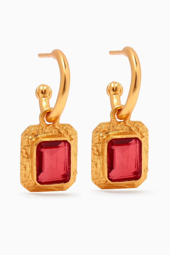 

Breeze Earrings in 24kt Yellow Gold-plating, Red