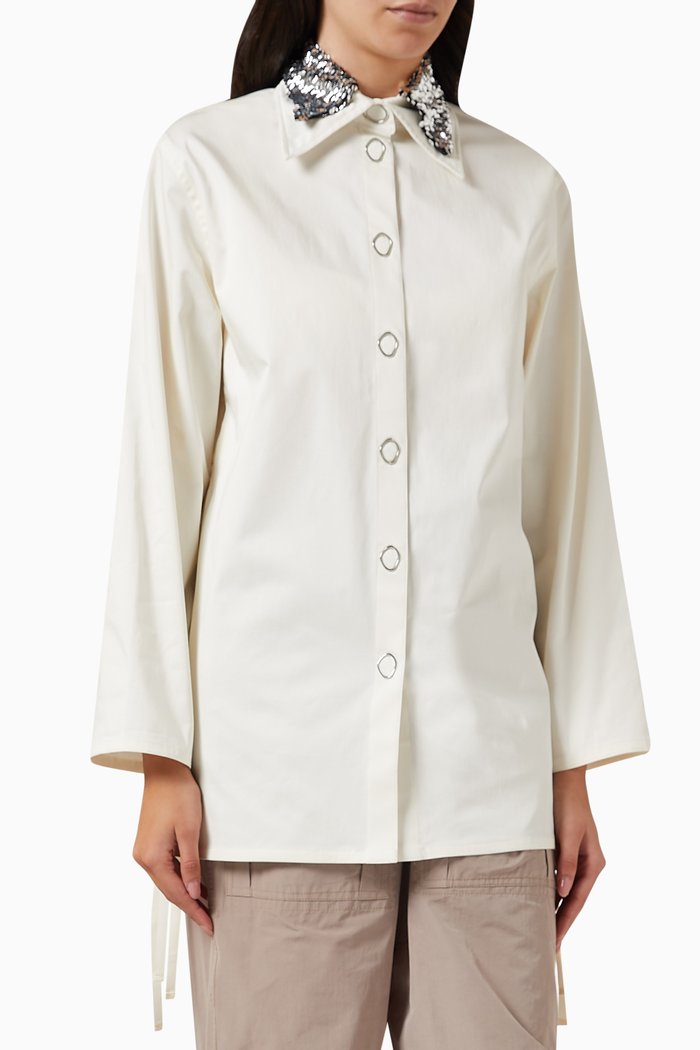 

Reversible Shirt in Stretch Cotton, White