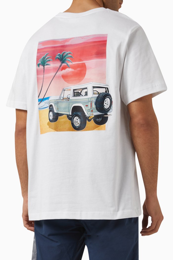 

Dean Beach Print T-shirt in Cotton Jersey, White