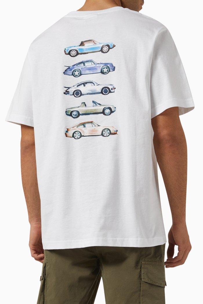 

Porsche Print T-shirt in Cotton Jersey, White