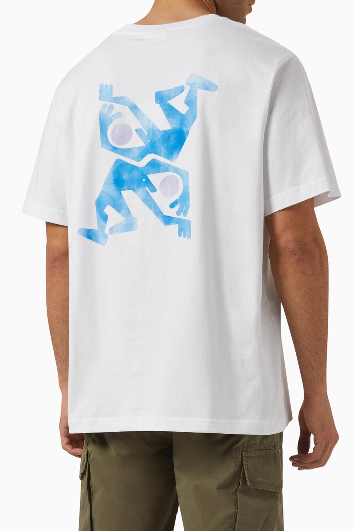 

Nelson Body Print T-shirt in Cotton Jersey, White
