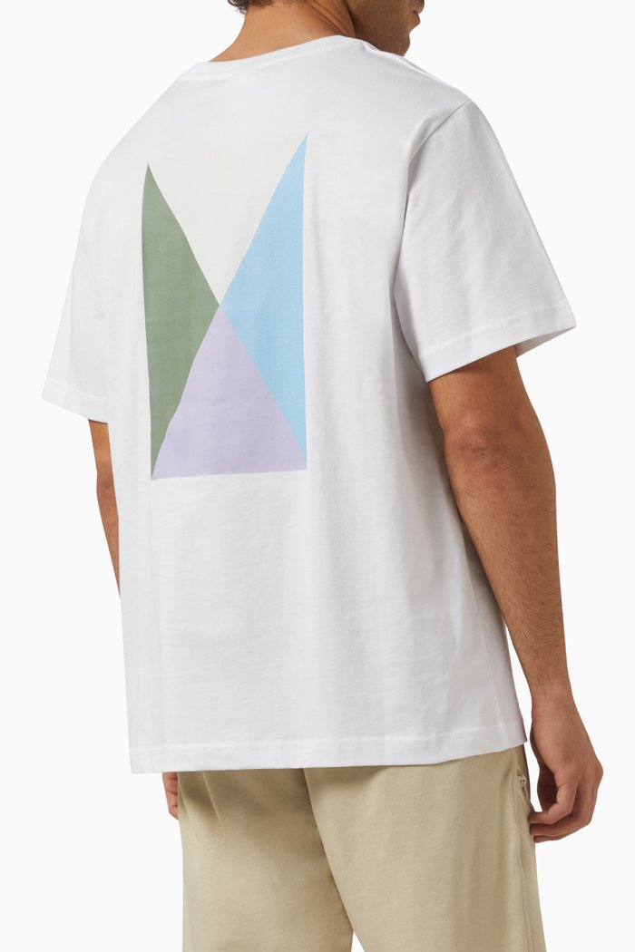 Nelson Flag Print T-shirt in Cotton Jersey, White