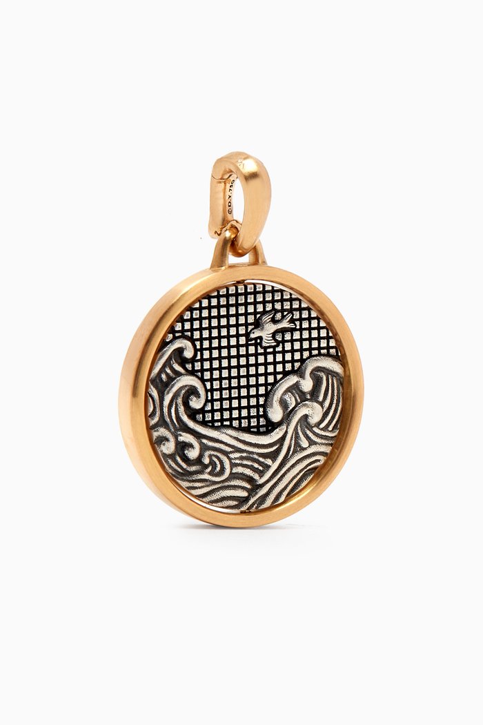 

Water & Fire Amulet in 18kt Gold & Sterling Silver