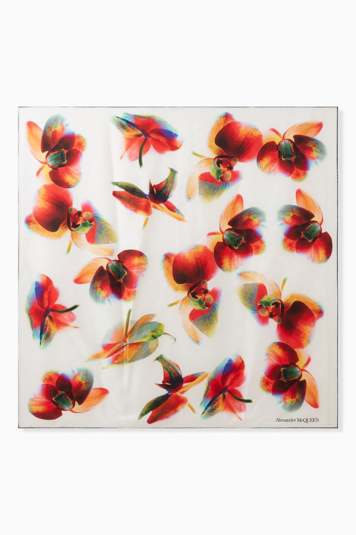 

Orchid Scarf in Silk, White