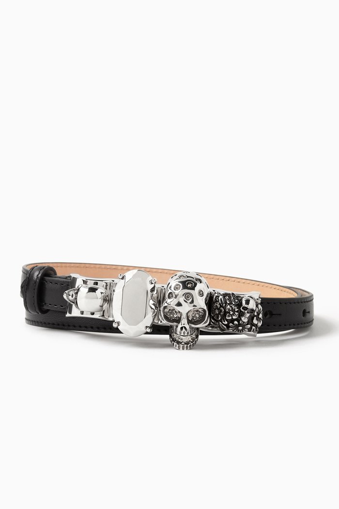The Knuckle Belt in Leather, Black