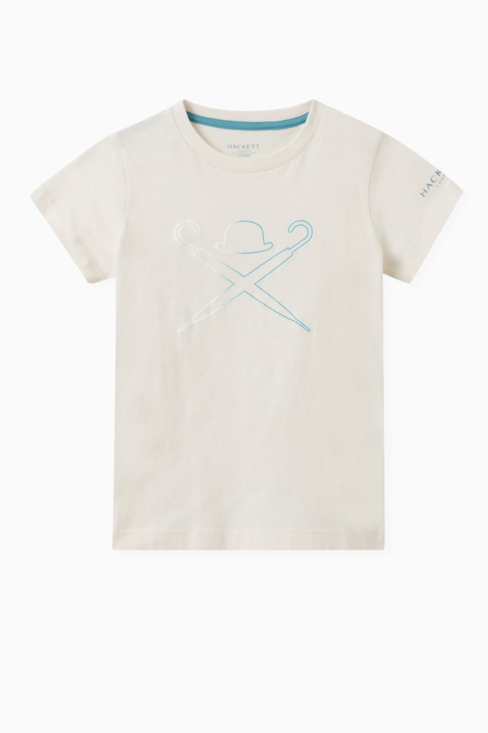 

Logo Print T-Shirt in Cotton, White