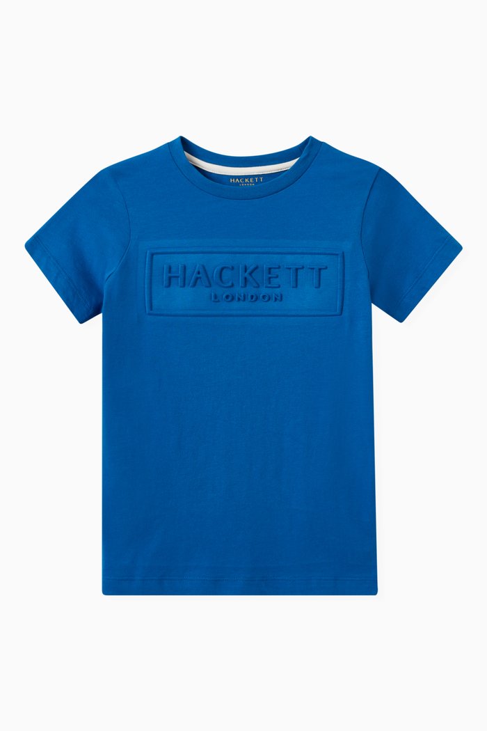 

Embossed Logo T-Shirt in Cotton, Blue