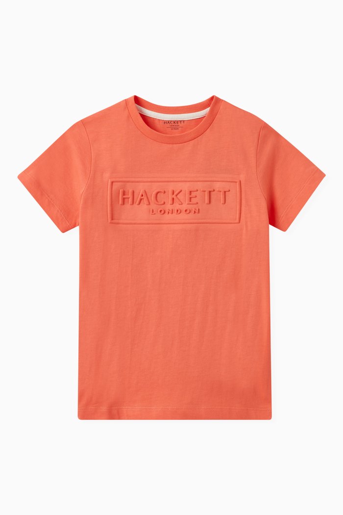 

Embossed Logo T-Shirt in Cotton, Orange
