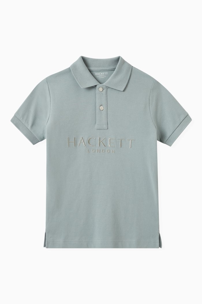 

Logo Polo Shirt in Cotton, Grey