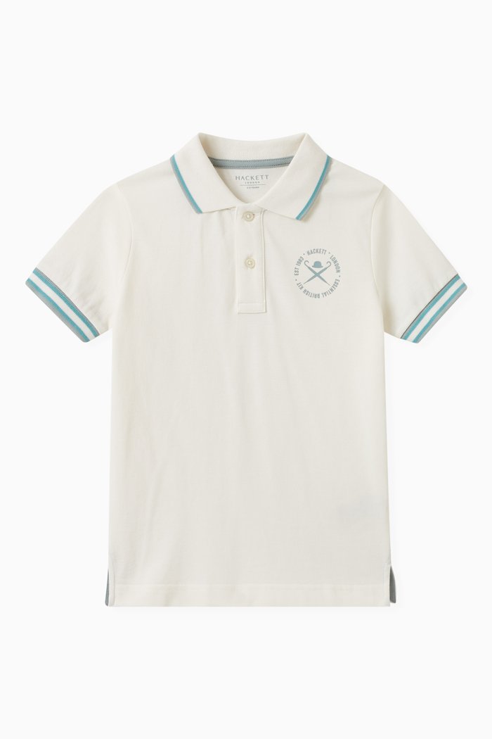 

Maxi Logo Polo Shirt in Cotton, White