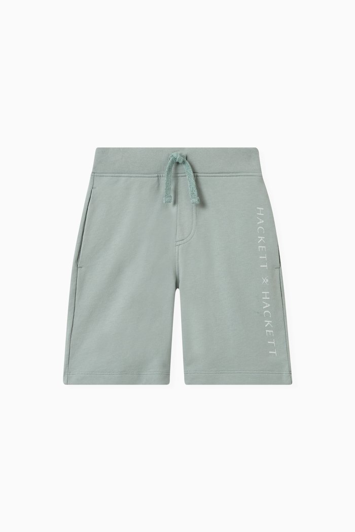 

Logo Print Shorts in Cotton, Grey