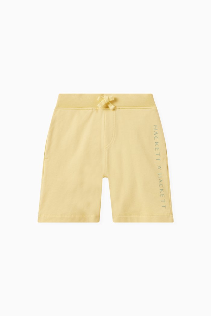 

Logo Print Shorts in Cotton, Yellow