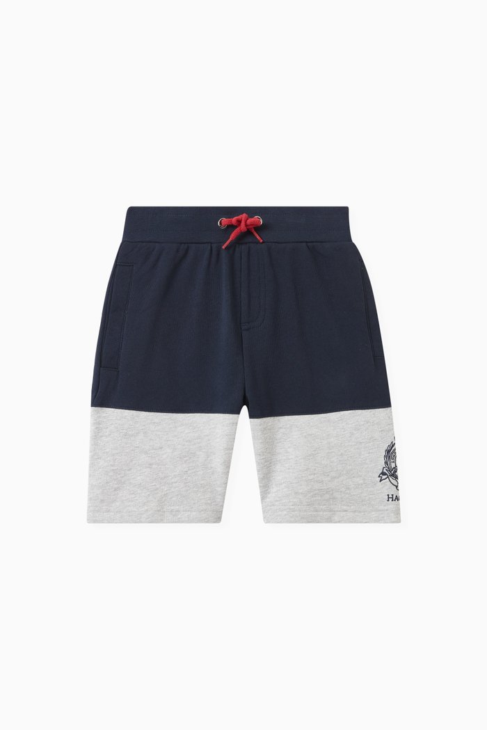 

Heritage Logo Print Shorts in Cotton, Blue