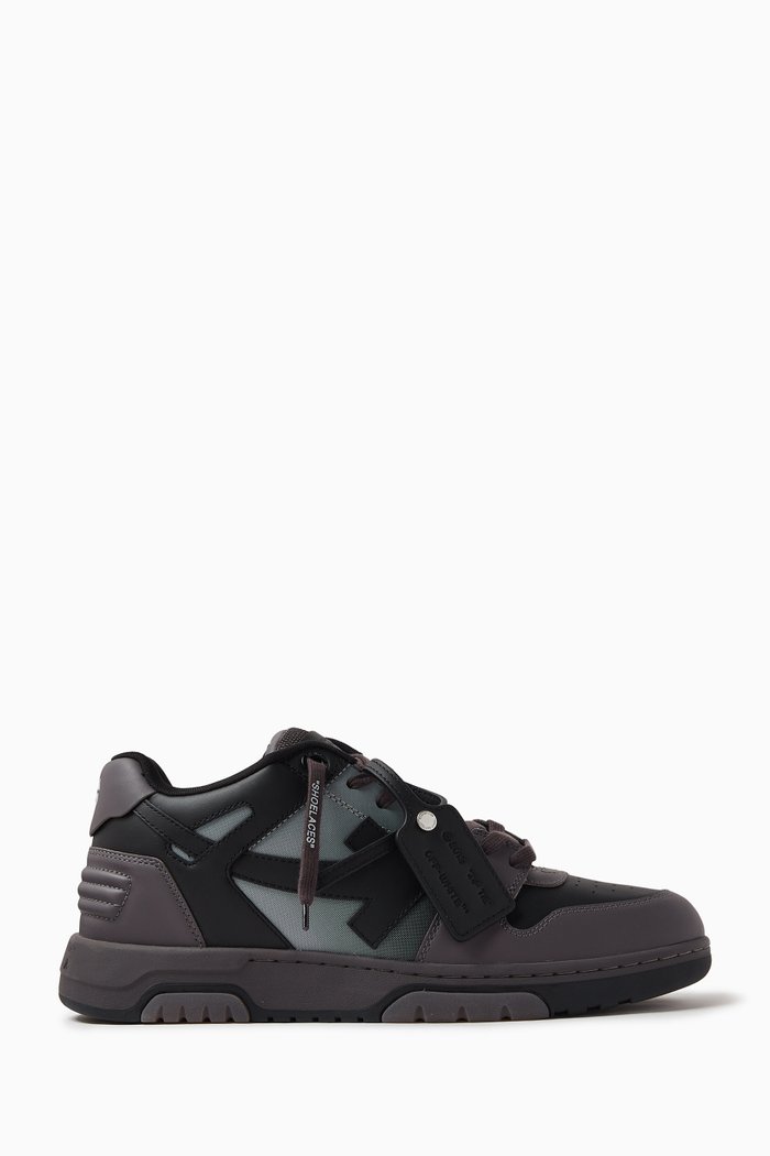 

Out of Office Gradient Sneakers in Calf Leather, Black