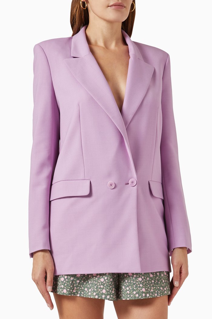 

Vilanota Co-or Blazer in Wool-blend, Purple