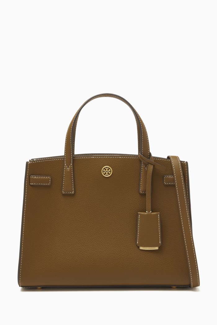 

Small Walker Satchel in Leather, Brown