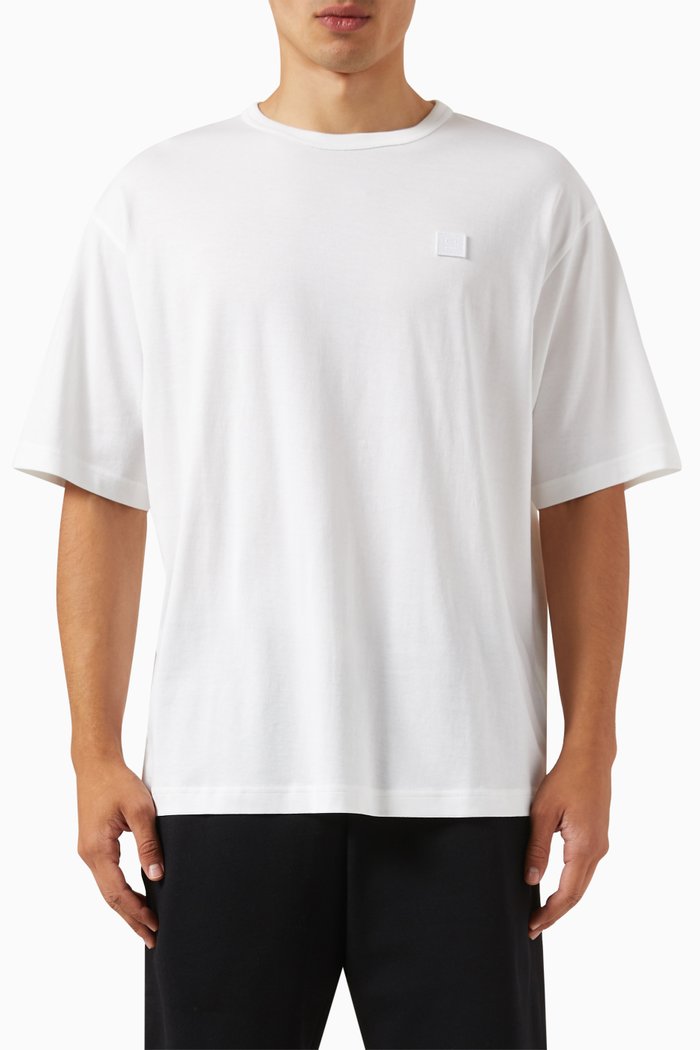 

Exford Face T-shirt in Cotton, White