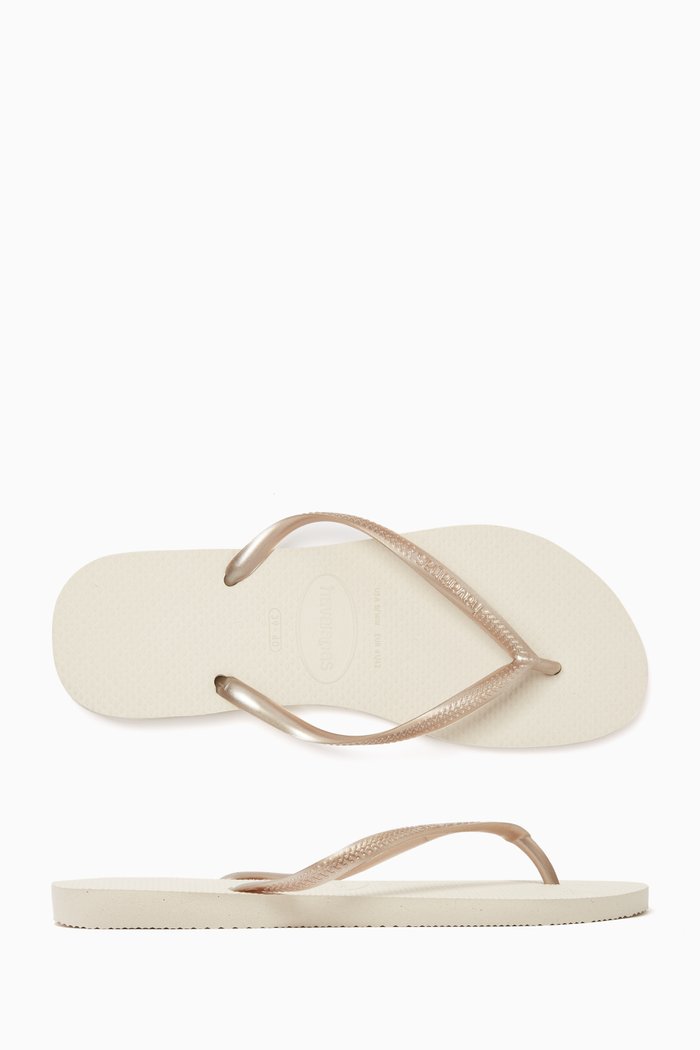 Slim Flip-flops in Rubber, Neutral