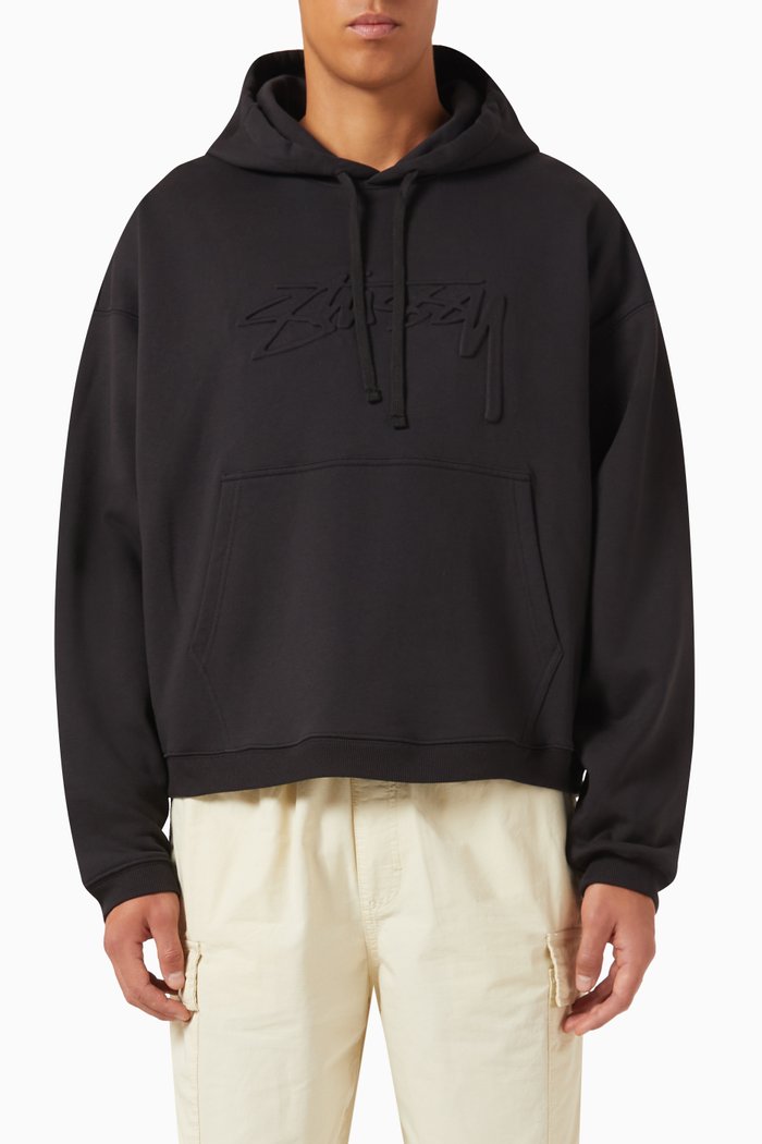 

Relaxed Oversized Hoodie in Cotton, Black