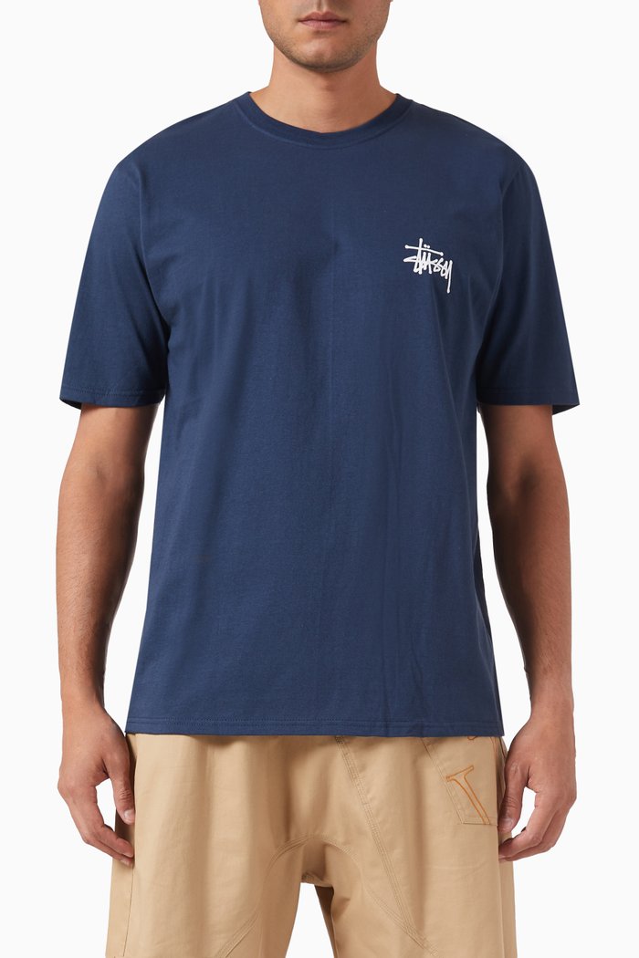 

Logo Print T-shirt in Cotton, Blue
