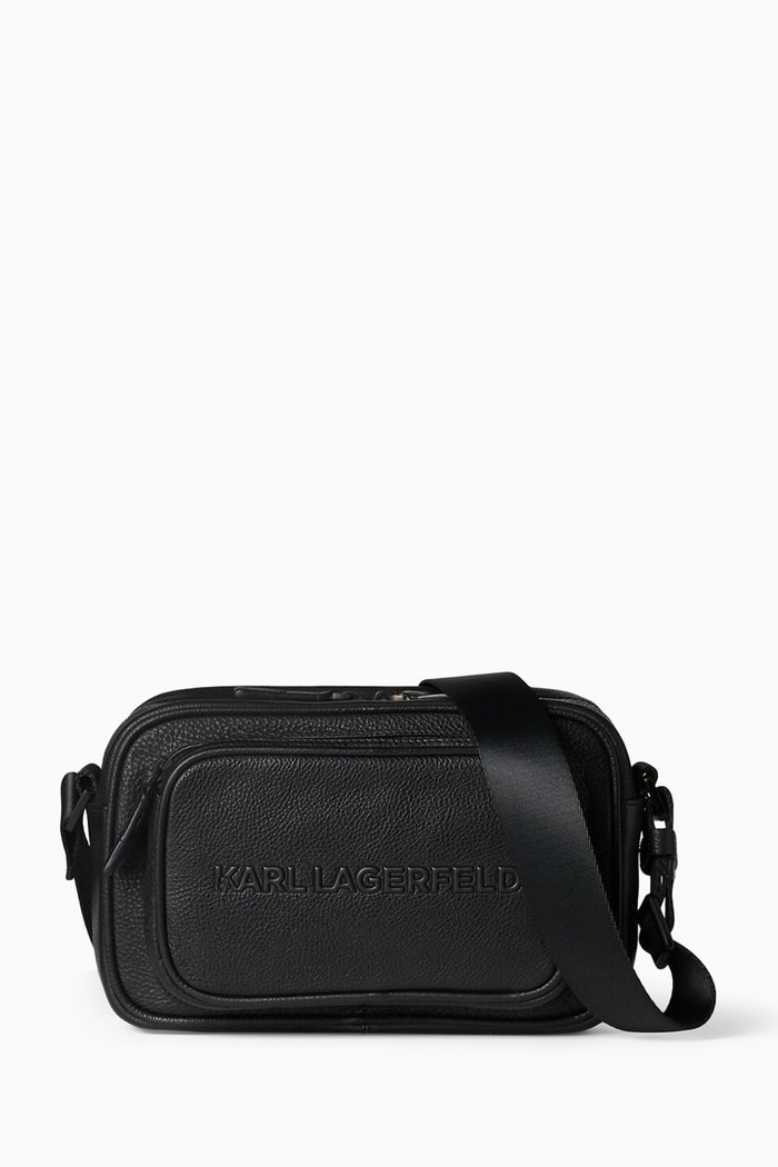 

K/Shade Camera Bag in Textured Leather, Black