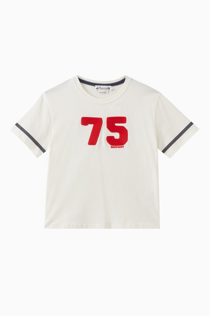 

Number Logo T-shirt in Cotton, White