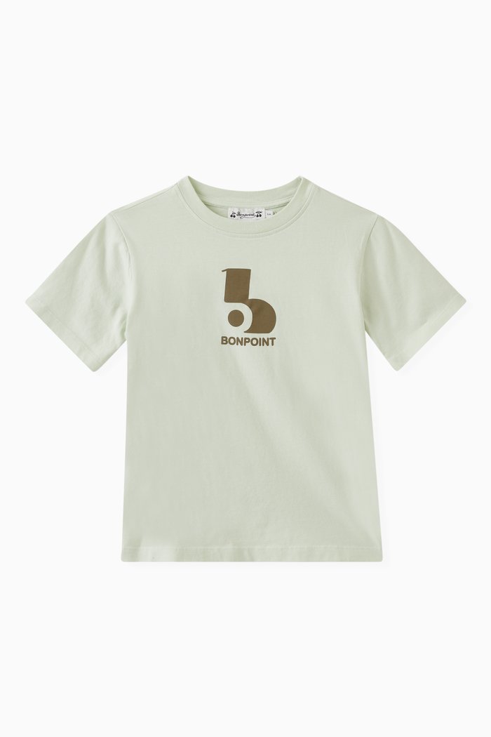 Logo T-shirt in Cotton, Green
