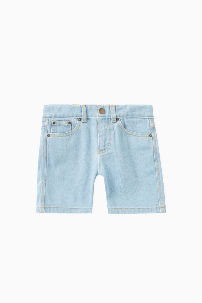 

Corey Light Denim Shorts in Cotton, Blue