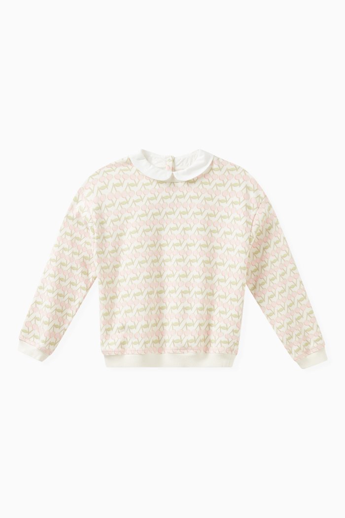 

Claudine Cherry-print Sweatshirt in Cotton, Neutral