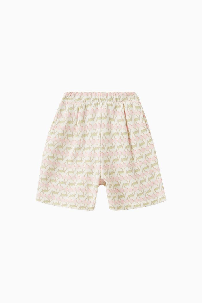 

Chucky Cherry-print Bermuda Shorts in Cotton, Neutral