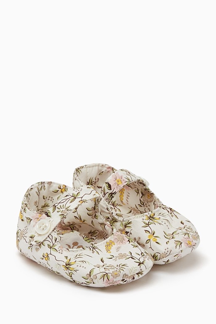 

Lilibee Floral Booties in Cotton, Multicolour