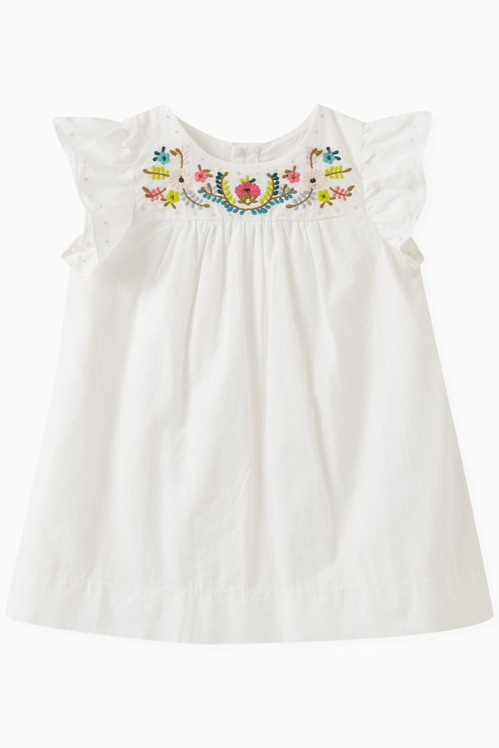 

Laurie Floral Dress in Cotton, White