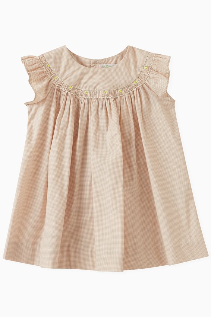 

Amantine Floral Dress in Cotton, Neutral