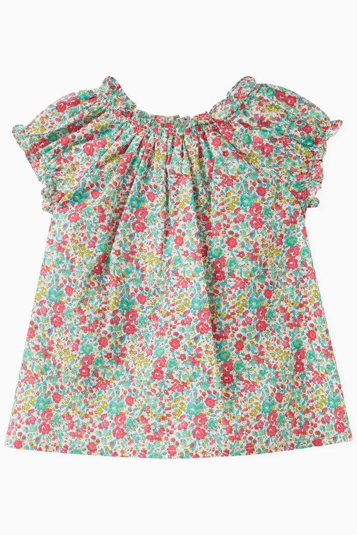 

Grace Floral-print Blouse in Cotton, Multicolour