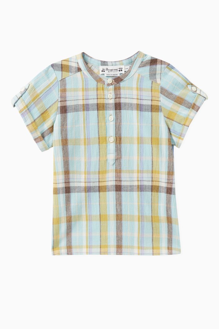 

Emilio Chequered-print Shirt in Cotton-blend, Multicolour