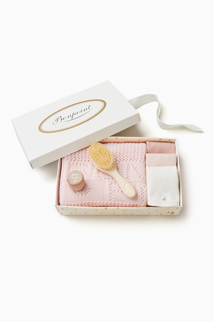 

Promenade Rose Gift Set in Cotton & Wool, Pink