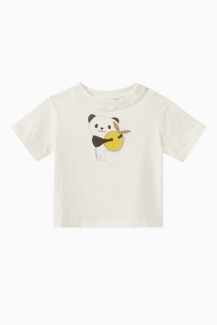 

Cai Panda T-shirt in Cotton, White