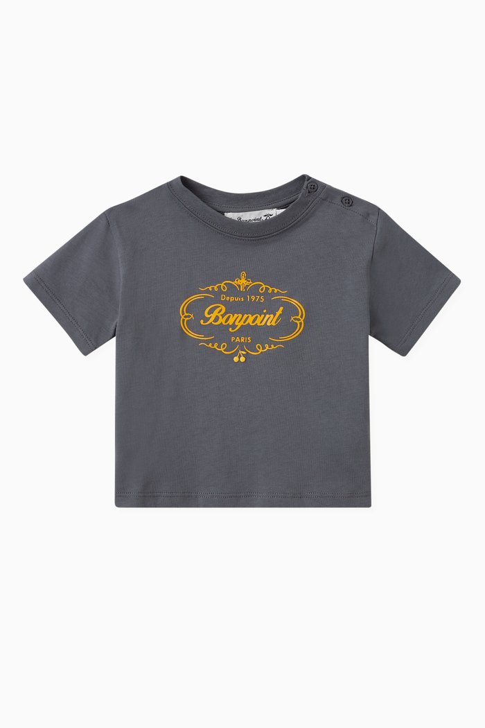 

Cai Logo Print T-shirt in Cotton, Blue
