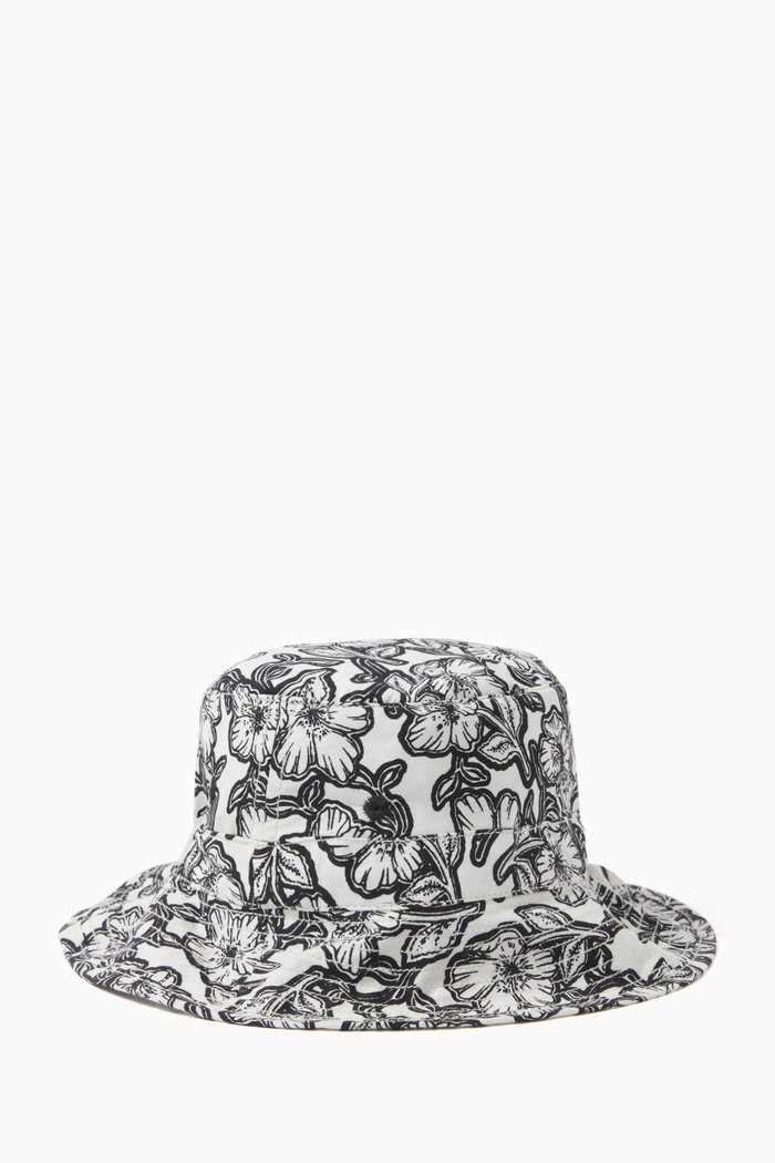 

Floral-print Bucket Hat in Cotton, Multicolour