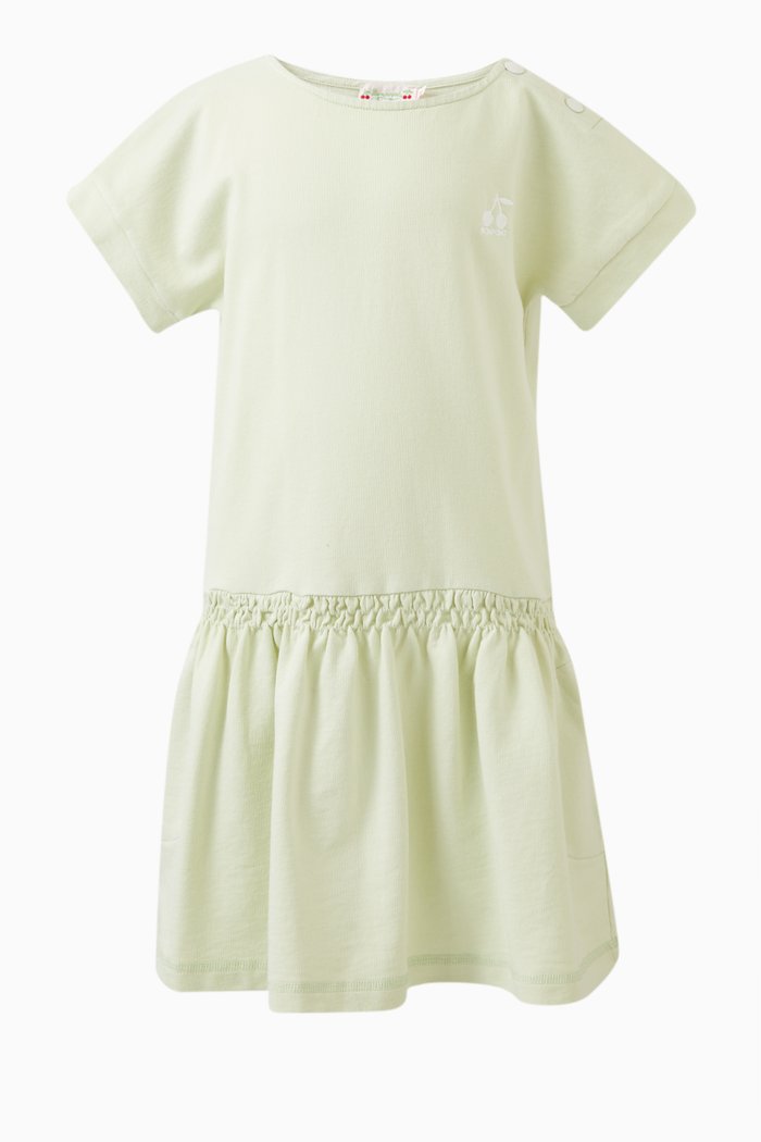 

Celima Cherry-embroidered Dress in Cotton, Grey